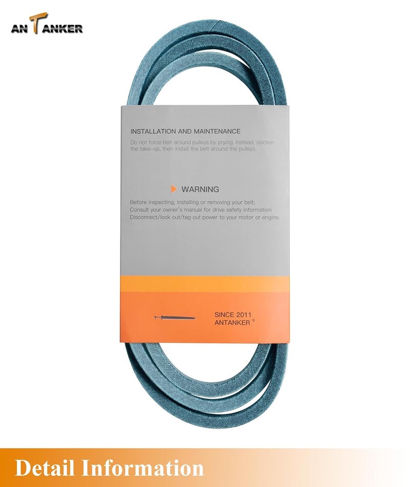 Antanker Drive Belt 754-0461 954-0461 Replace for MTD Cub Cad et 754-04165 954-04165, Compatible with LT1042, LT1045, LT1046, LT1050, GT1554, SLT1550, SLT1554, Kevlar Cord, 1/2x78 Belt - Image 2